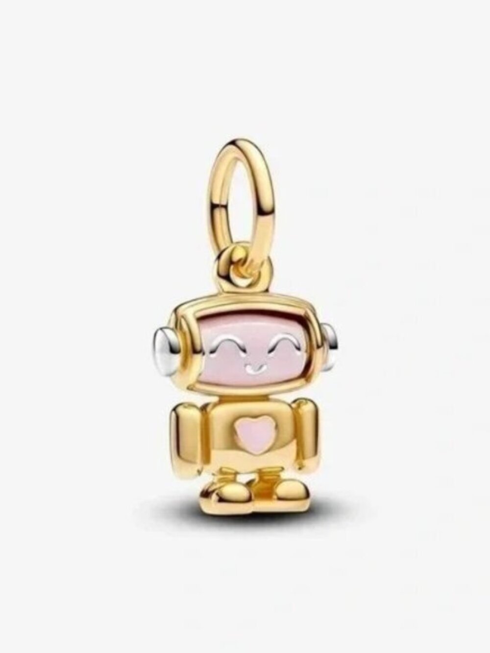 Pandora Spinnable Face Robot Dangle Charm